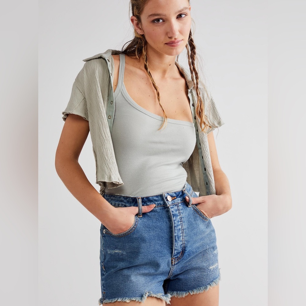Free People Crvy Vintage High Rise Cutoff Shorts